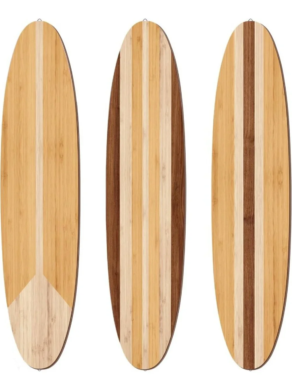 3-Piece Surfboard Wall Decor Set - Beachy Tropical Aesthetic Art for Rooms